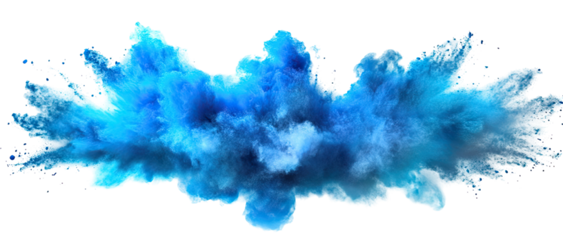 Abstract Blue Cloud Explosion - Powered by Adobe