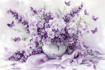 Lavender Bouquet Still Life