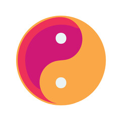 Fototapeta premium yin yang symbol, Vector Circular Yin Yang Design with High Contrast and Glossy Finish for Symbolic Spiritual Imagery