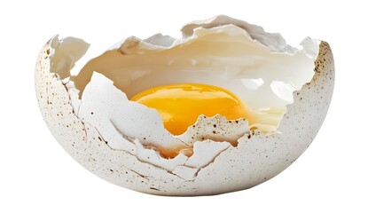 Broken egg with yolk