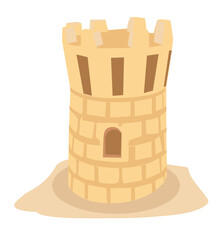 Vector sand castle. kingdom of sand