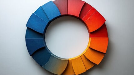 Obraz premium Vibrant Color Wheel Displaying Warm and Cool Shades in Circular Form