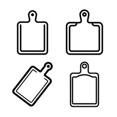 Cutting Board Vector Simple Design.