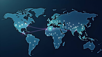 Obraz premium Explore a sophisticated visual narrative of peer-to-peer cross-border payments, showcasing secure digital wallets and automated compliance for global financial inclusion.