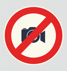 No Photography or Filming Red Circle Sign