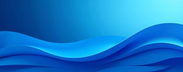 Fototapeta premium Smooth blue wave pattern design for modern backgrounds, vector, backdrop