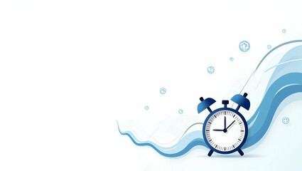 Flat Modern wallpaper design featuring fluid abstract lines and digital clock motifs symbolizing real time international settlements emphasizing instantaneous secure transactions advanced cross border