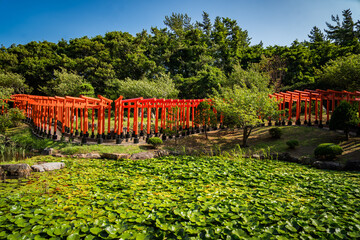Takayama Inari Shrine in Ushigatacho, Tsugaru, Aomori, Japan