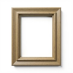 Fototapeta premium Simple wooden vintage picture frame isolated on white , wooden frame, isolated