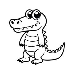 Obraz premium Alligator character in a stylish jacket silhouette