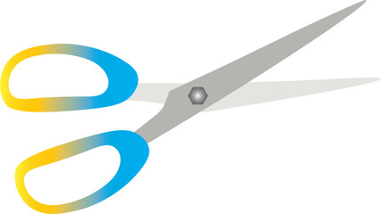 Blue scissors vector design.