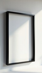 Sleek black frame, minimal design, shadow detail, object, decor, border