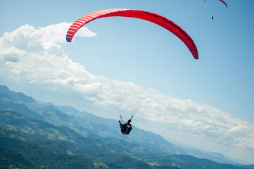paragliding flight