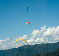 paragliding flight
