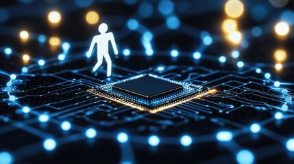 Exploring digital interactions technology circuit board futuristic close-up connectivity concepts