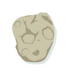 Space asteroid. Stone asteroid belt.Large asteroid, 