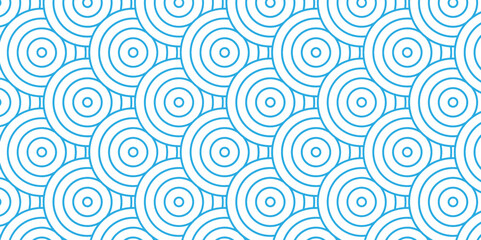 Overlapping Pattern Minimal diamond geometric waves spiral transparent and abstract circle wave line. blue seamless tile stripe geometric create retro square line backdrop pattern background.	