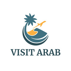 Explore Visit Arab Desert Country Vacation Logo Template