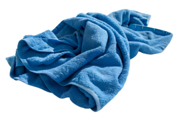 Crumpled Blue Terry Cloth Towel