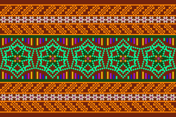 Geometric pixelated Arabic patterns on the fabric reflect the ornate and ethnicity,grid floral,grid colourful, backgrounds, vintage grid design for carpet,textile,textured,wallpaper,print,decorate