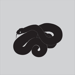 illustration of snake animal icon with white background