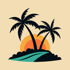 palm trees on the beach