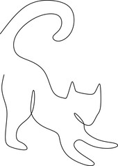Obraz premium Cat Line Art