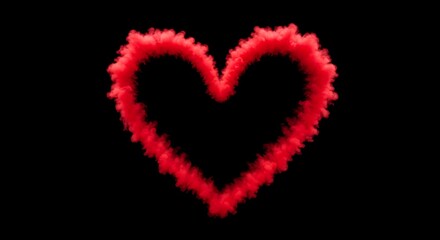 Crimson Heart: A Fiery 3D Render AI Generated