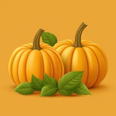Vibrant Autumn Harvest: Orange Pumpkins and Gourds for Seasonal Decoration and Cooking