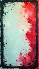 Bold black ink lines, distressed border, empty space , space, vintage