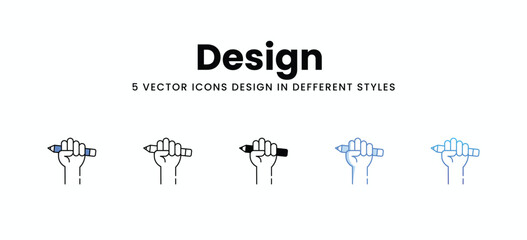 Design  vector icons set stock illustration