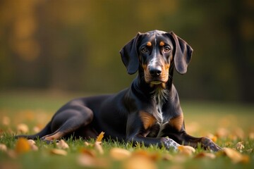 German Shorthaired Pointer resting, ears alert , animals, peaceful