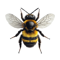 Detailed close-up of a bee