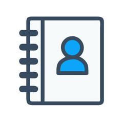 Fototapeta premium Contact Notebook with Profile Image Icon Design