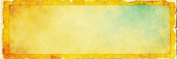 Fototapeta premium Yellowed polaroid, tattered edges secured with tape, nostalgic vibe, analog, nostalgic