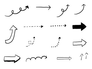 手描きあしらいセット　矢印