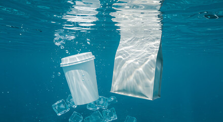 cup and bag comercial drink produck