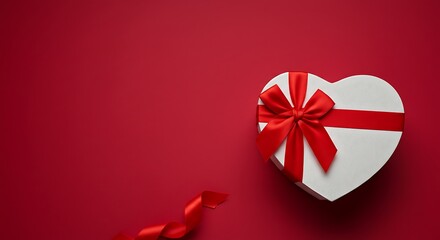Heartfelt Gift: Red & White Valentine's Day Romance AI Generated
