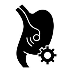 Endoscopy solid Glyph