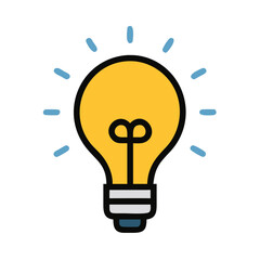 Creative Lightbulb Idea Icon Design