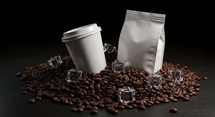 cup and bag comercial drink produck