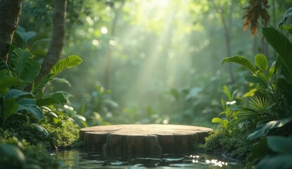 abstract showroom stand for branding visual content