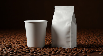 cup and bag comercial drink produck