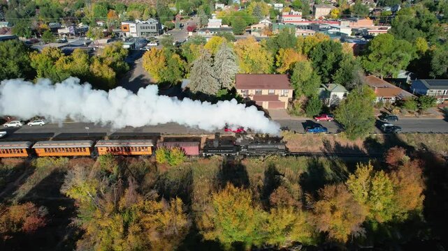 Durango Steam Train During Autumn
