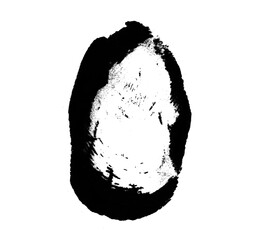  Ink fingerprint impression on white background with soft edges