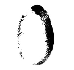  Side-profile fingerprint impression with minimalist design style.