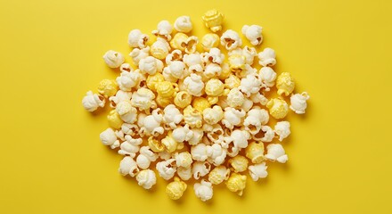 Buttery Popcorn Delight: Sunny Yellow Mood AI Generated