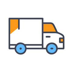 Delivery Truck Transportation Logistics Icon Design