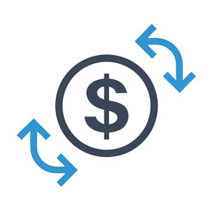 Dollar Sign with Focus Arrows Icon Design