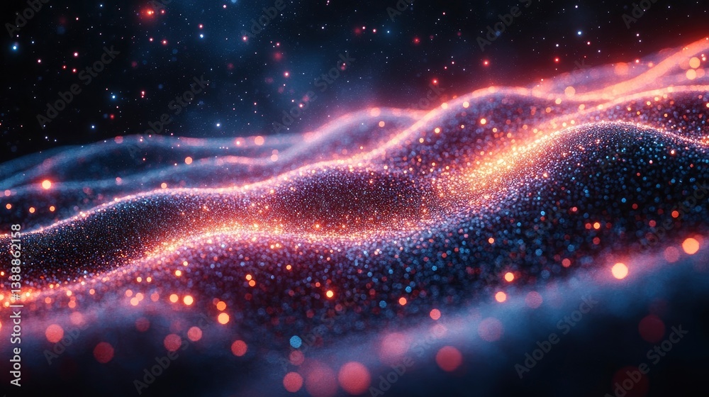 Wall mural cosmic web of interconnected nodes representing digital ecosystems
